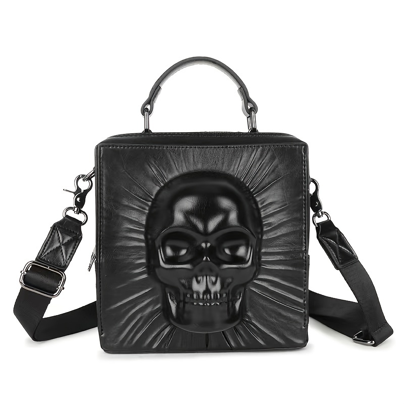 Gothic Skull Crossbody Bag, Dark Novelty Shoulder Bag, Halloween Horror  Handbag & Purse For Women - Temu