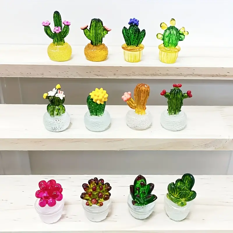 4 Stück Transparente Kaktus sukkulenten ornamente Mikroharz - Temu Germany
