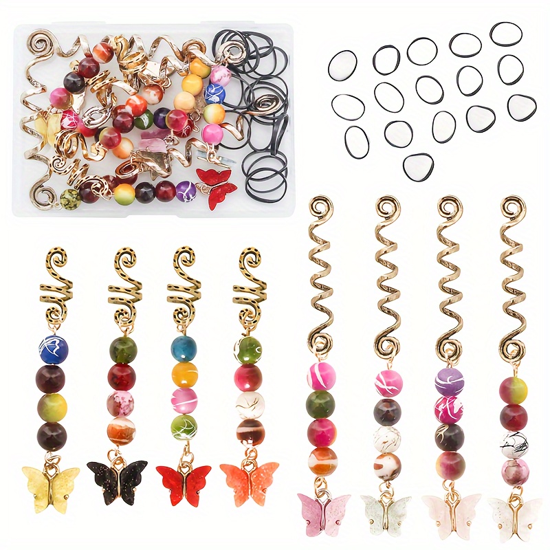 Handmade Hair Jewelry for Braids Colored Natural Stone crystal Locs tassel  Dreadlock Accessories Hair Gems for