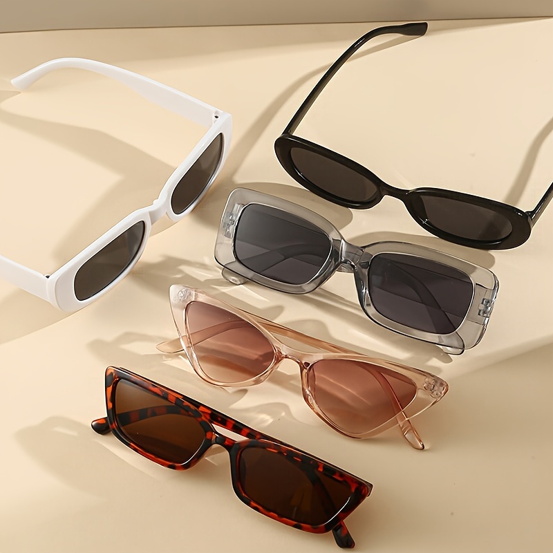 5 пар унисекс модных очков для пляжа, затеняющих, модных и легких, подходящих для ежедневного украшения, детали совпадения 2