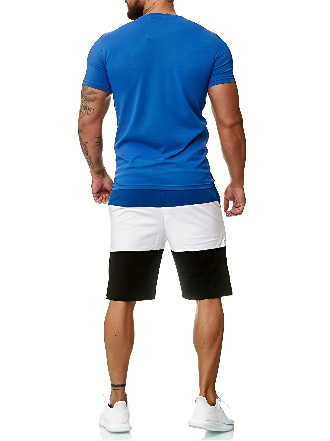 2 Pièces Ensemble t shirt et short de couleur pour homme t - Temu France