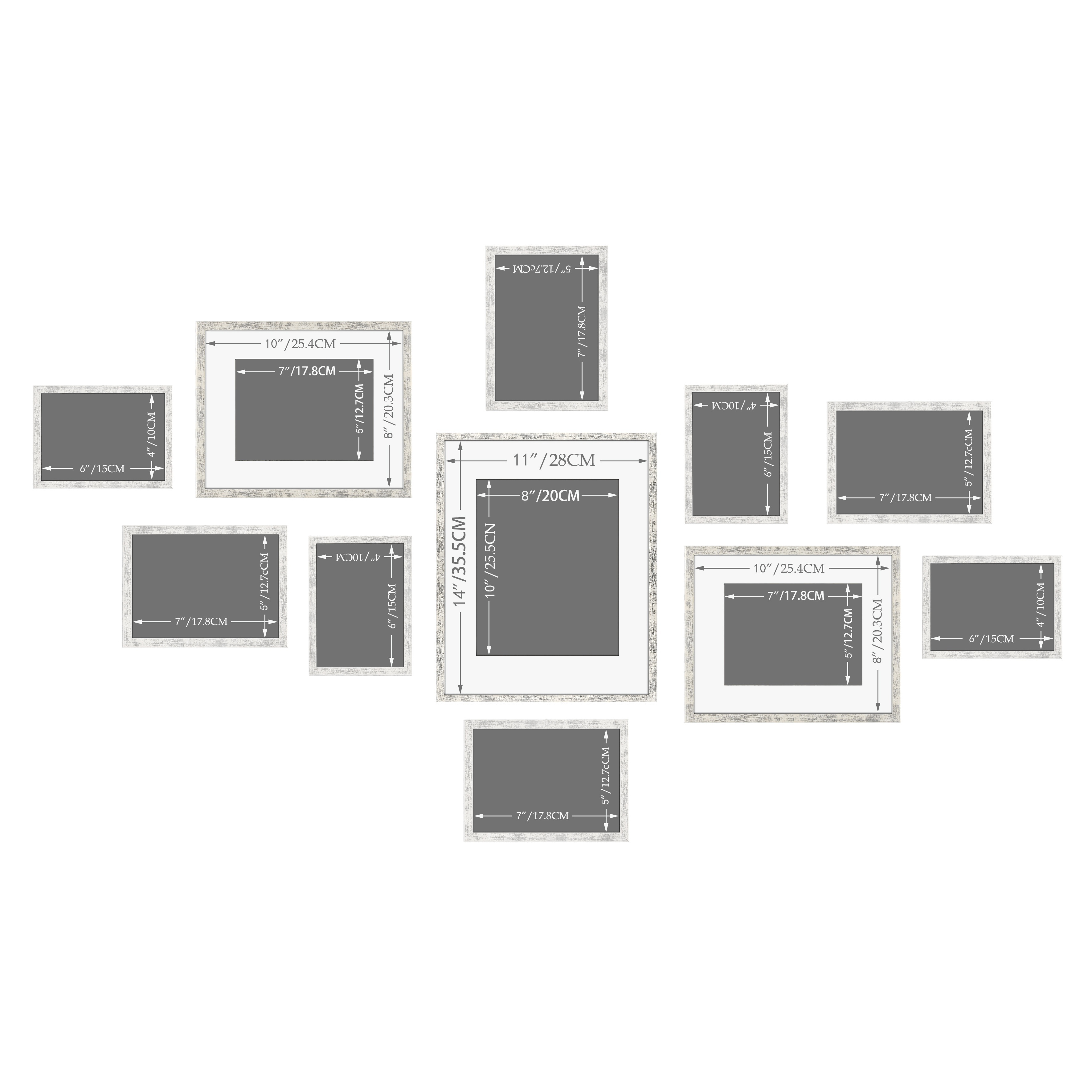 Square Collage Frame - White, 4x6  Display 4 Photos in 1 Picture