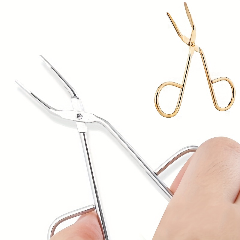 

1pc Scissors Shaped Eyebrow Tweezer Clip With Easy Scissor Handle, Stainless Steel Scissor Handle Tweezer Brow Hair Plucker Remover, Men Women