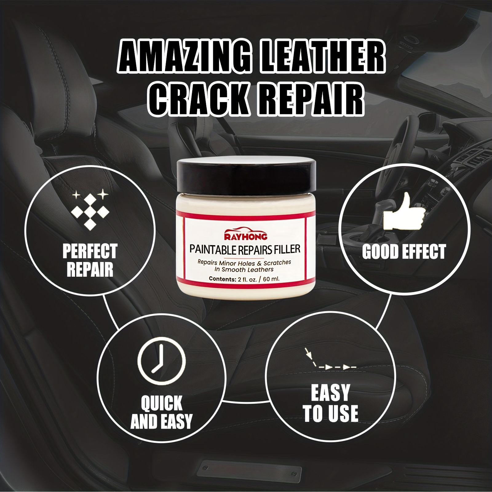 Leather Filling Paste Car Seat Scratch Repair Sofa Leather - Temu