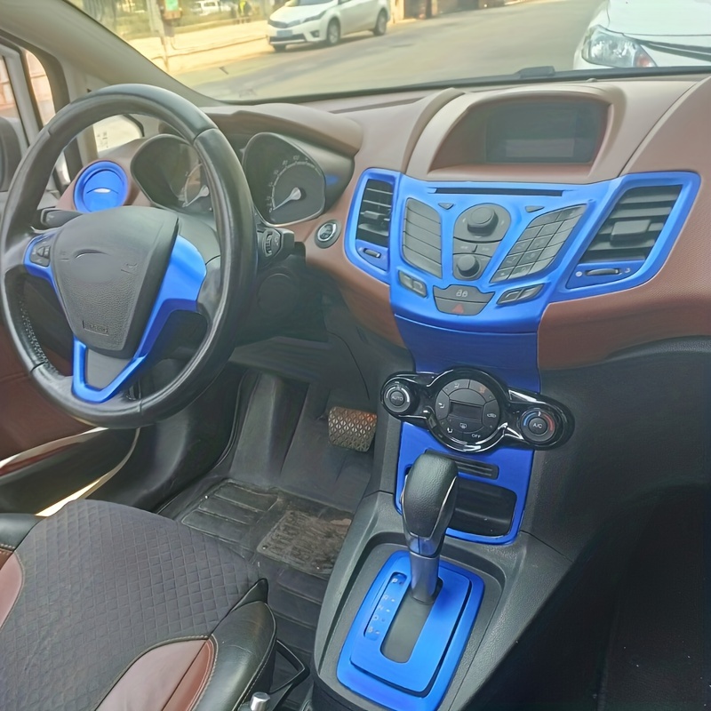 Décoration de volant de voiture en Fiber de carbone, autocollant de  protection pour Ford Fiesta 2009 ? 2017 Ecosport