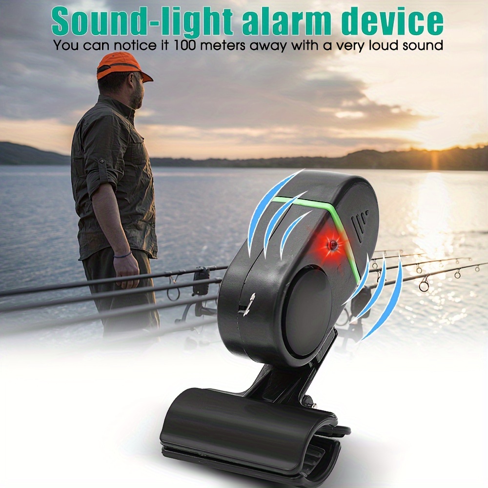 2pcs Useful Fishing Bell Alarm Rings, Adjustable Fishing Bite Indicators,  Night Glow Design Portable Fishing Lure Alarm