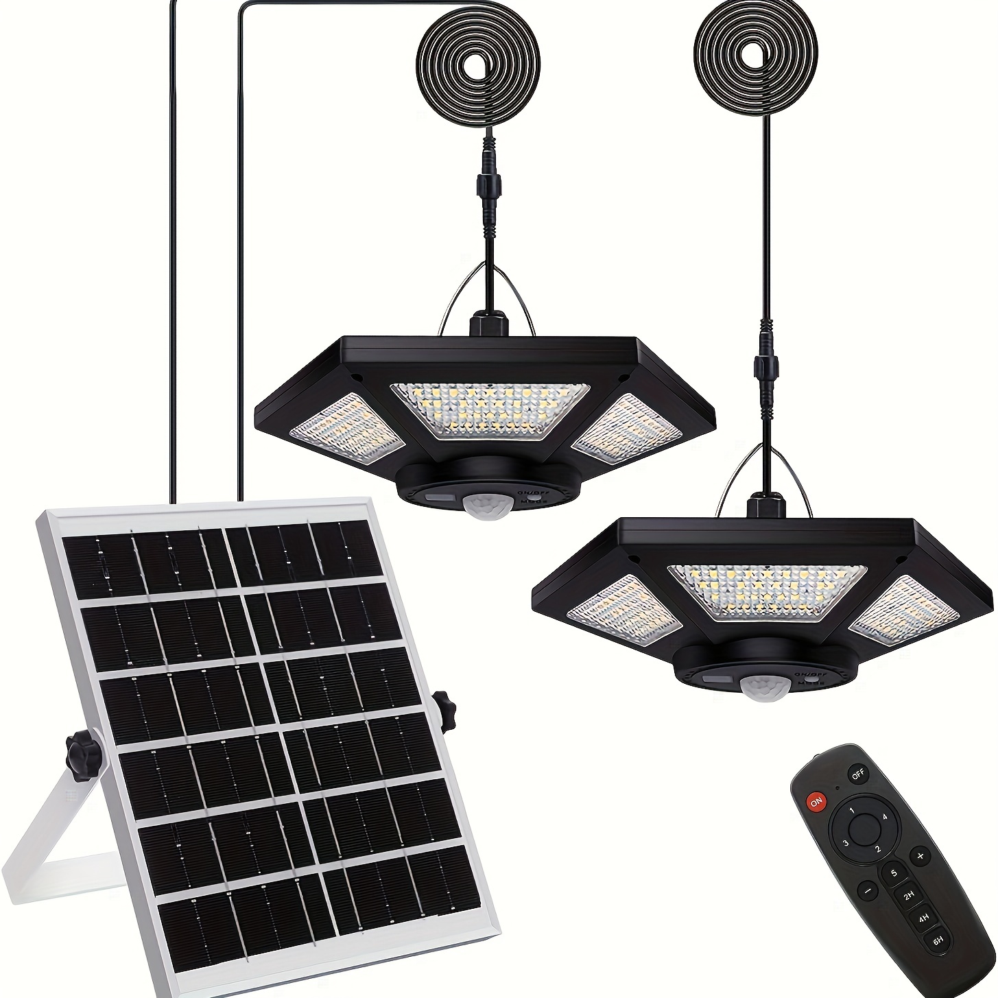 Foco Solar Luminaria con sensor soporte y control