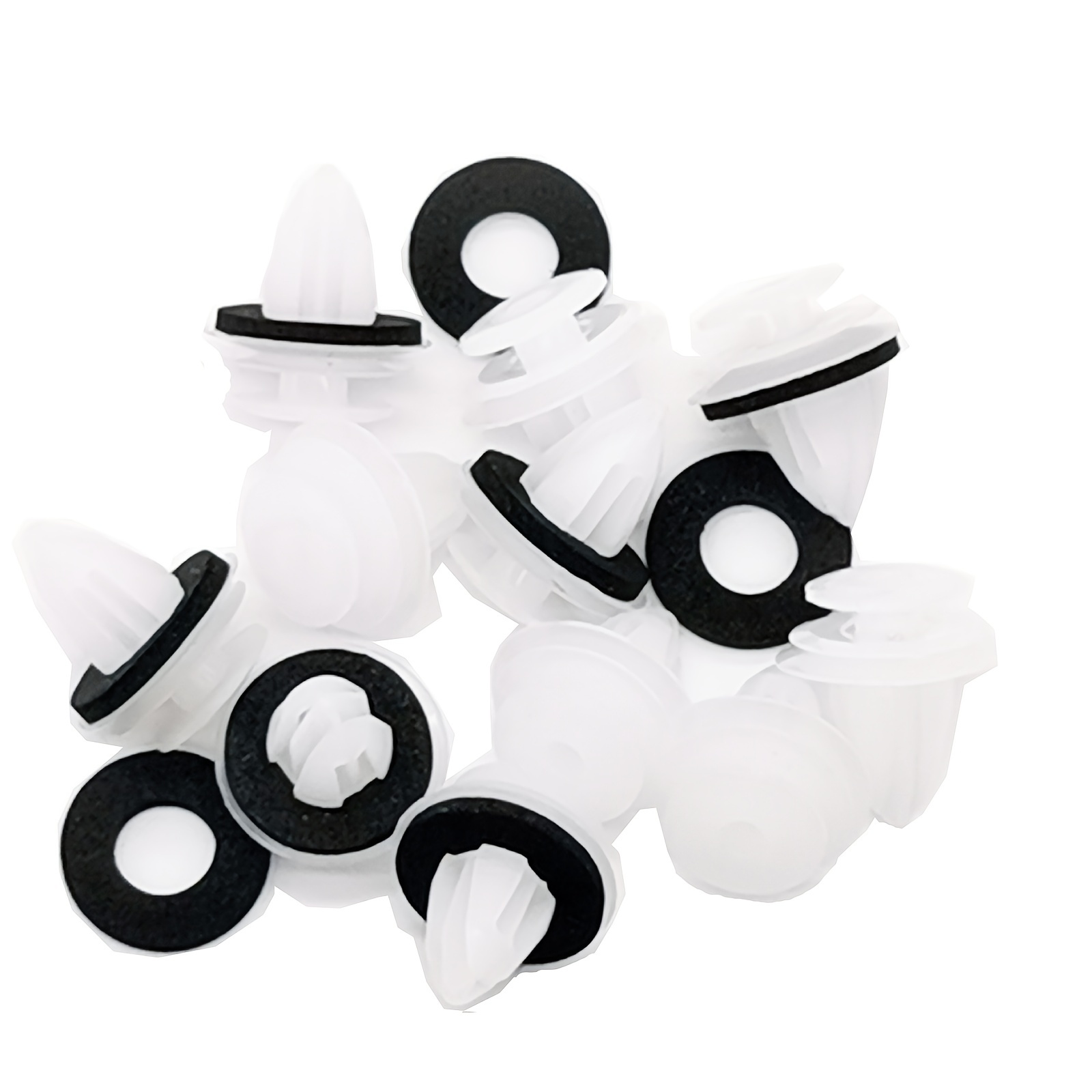 50pcs Car Door Panel Clip Fastener & Green Rivet Retainer