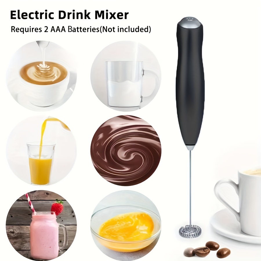 Handheld Milk Frother Battery Powered Drink Mixer For Matcha - Temu