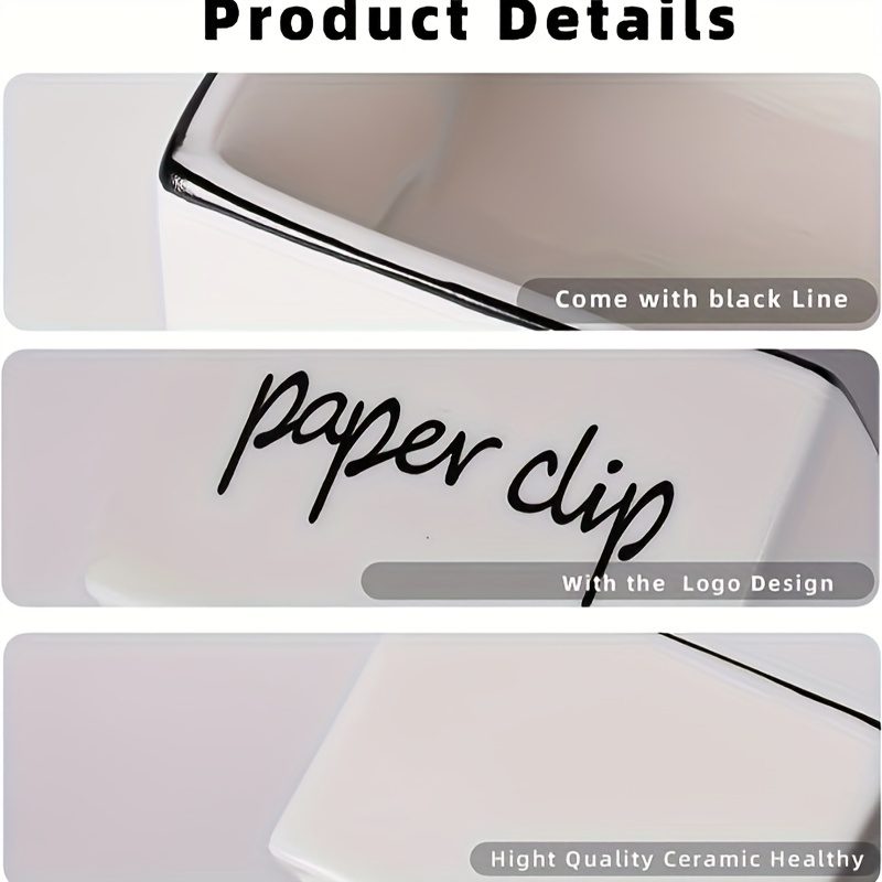 Square Paperclip Holder Paper Clip Holder For Desk Paper - Temu