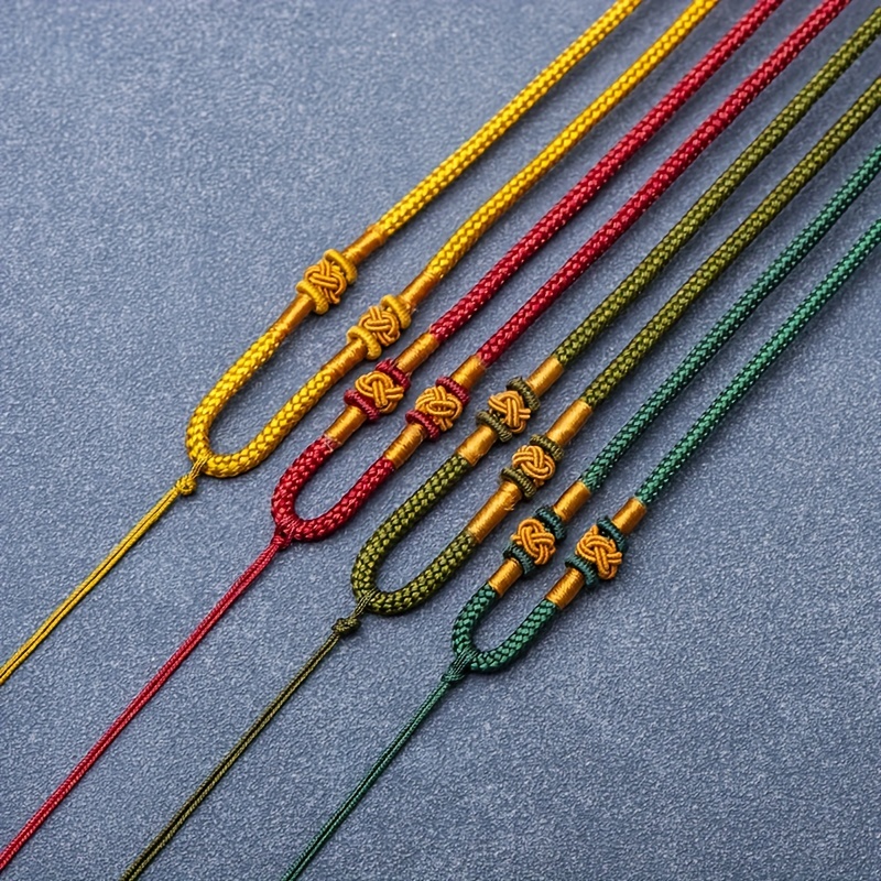 X 110 Yards Black Nylon Cord Satin String Bracelet Necklace - Temu