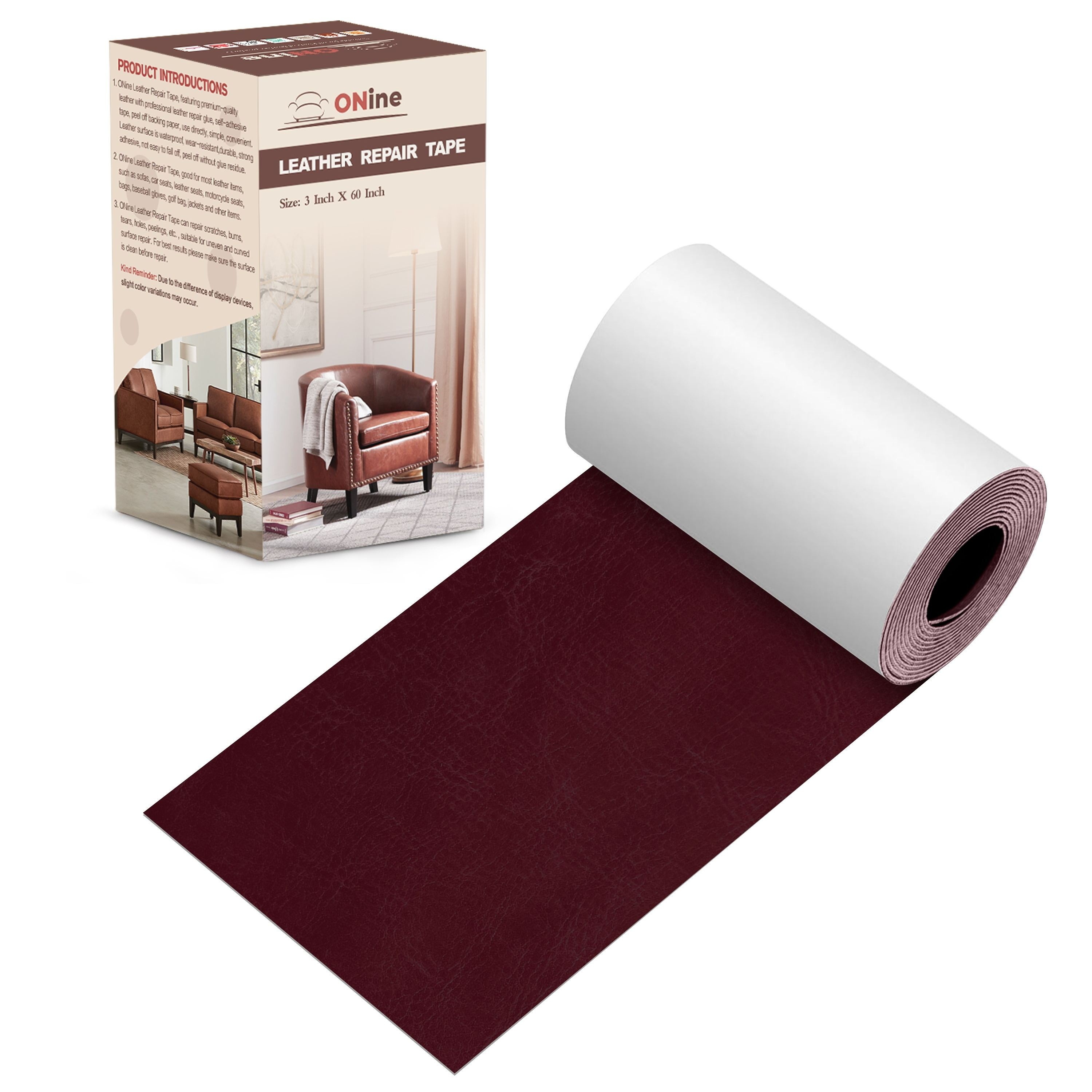 Leather Repair Tape Patch Leather Adhesive for Sofas, Car Seats