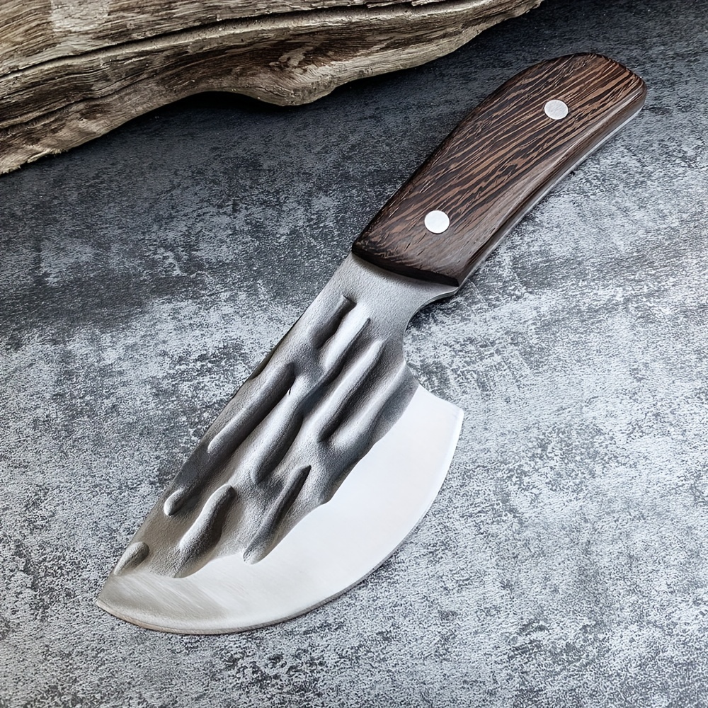 Premium Small Forged Meat Cleaver - Hand Chef Knife With Full Tang Handle  And Leather Sheath - Perfect For Chopping Meat In The Kitchen, Camping, Or  Bbq! - Temu