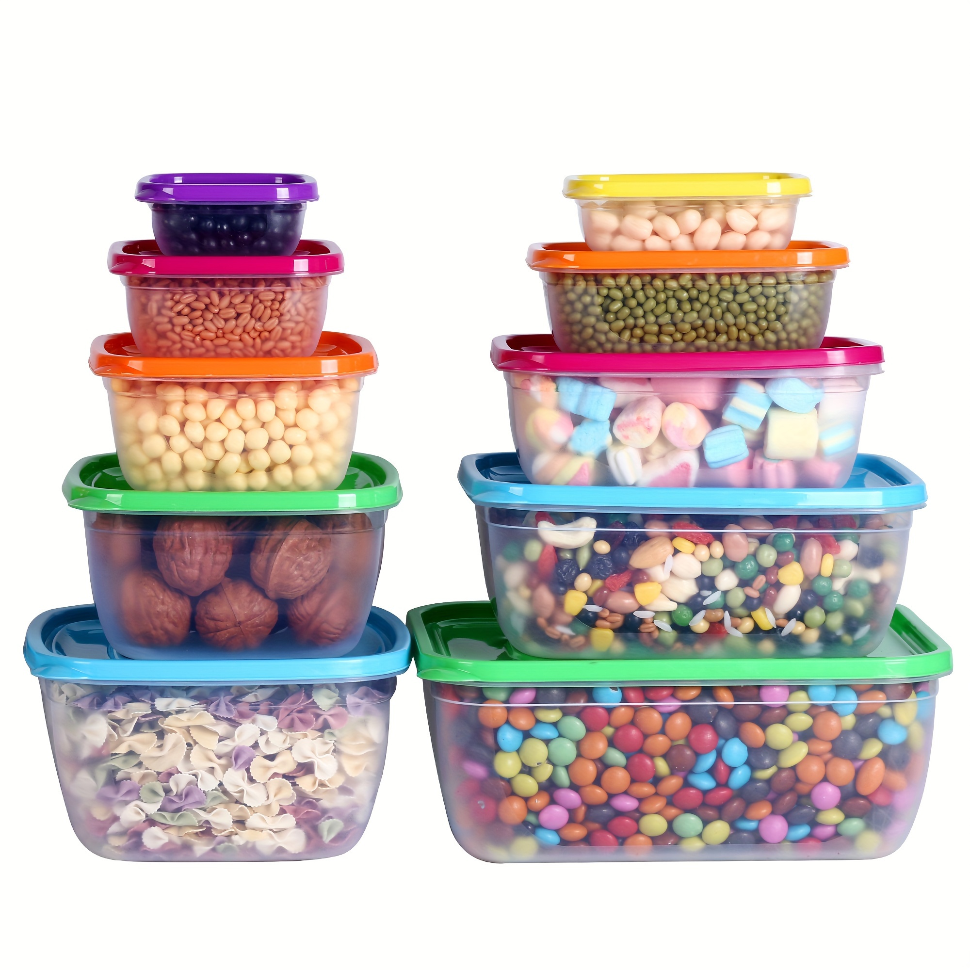  PEDECO 5PCS Rectangle Plastic Portion Box Sets with Lids.Food  Storage Box,Container Sets,Food Storage,Food Containers,Plastic Food  Container,use for School,Work and Travel,950ML Per Box.: Home & Kitchen