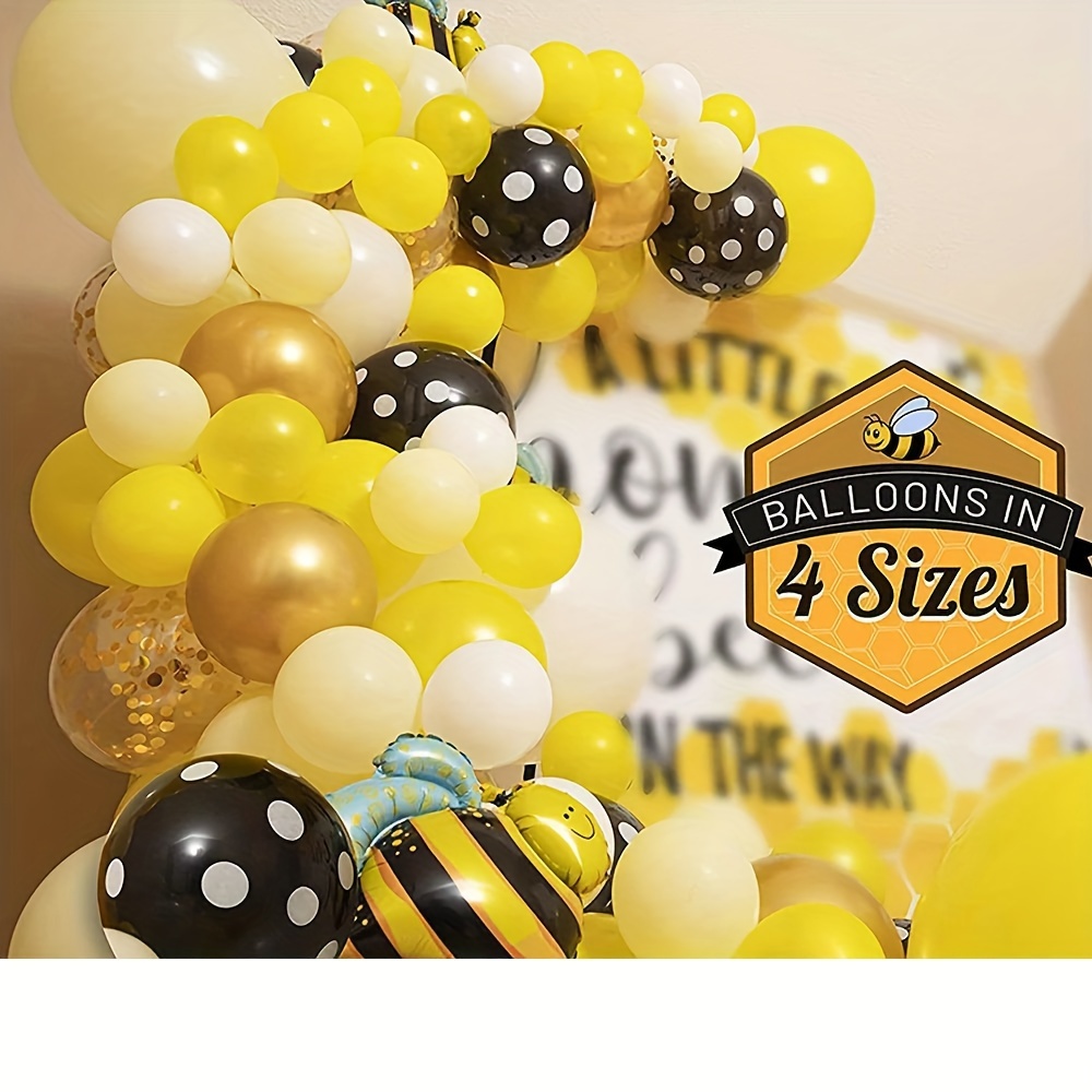 Guirlande Ballon Abeille Kit de guirlande de ballons dégradé jaune Décor de  fête d'abeille de miel Shower de bébé sur le thème des abeilles Arche de  ballons Premier anniversaire de l'abeille 