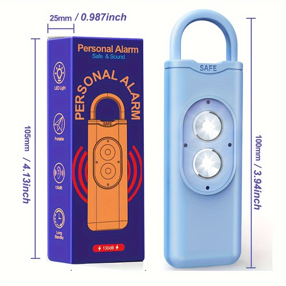 sos emergency alarms 130db keychain alarm personal with led strobe light protect alert safety security