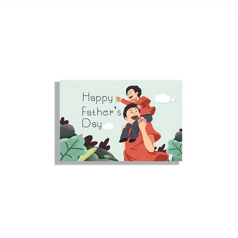 6pcs Father's Day Greeting Card, Paper Thank You Card For Father's