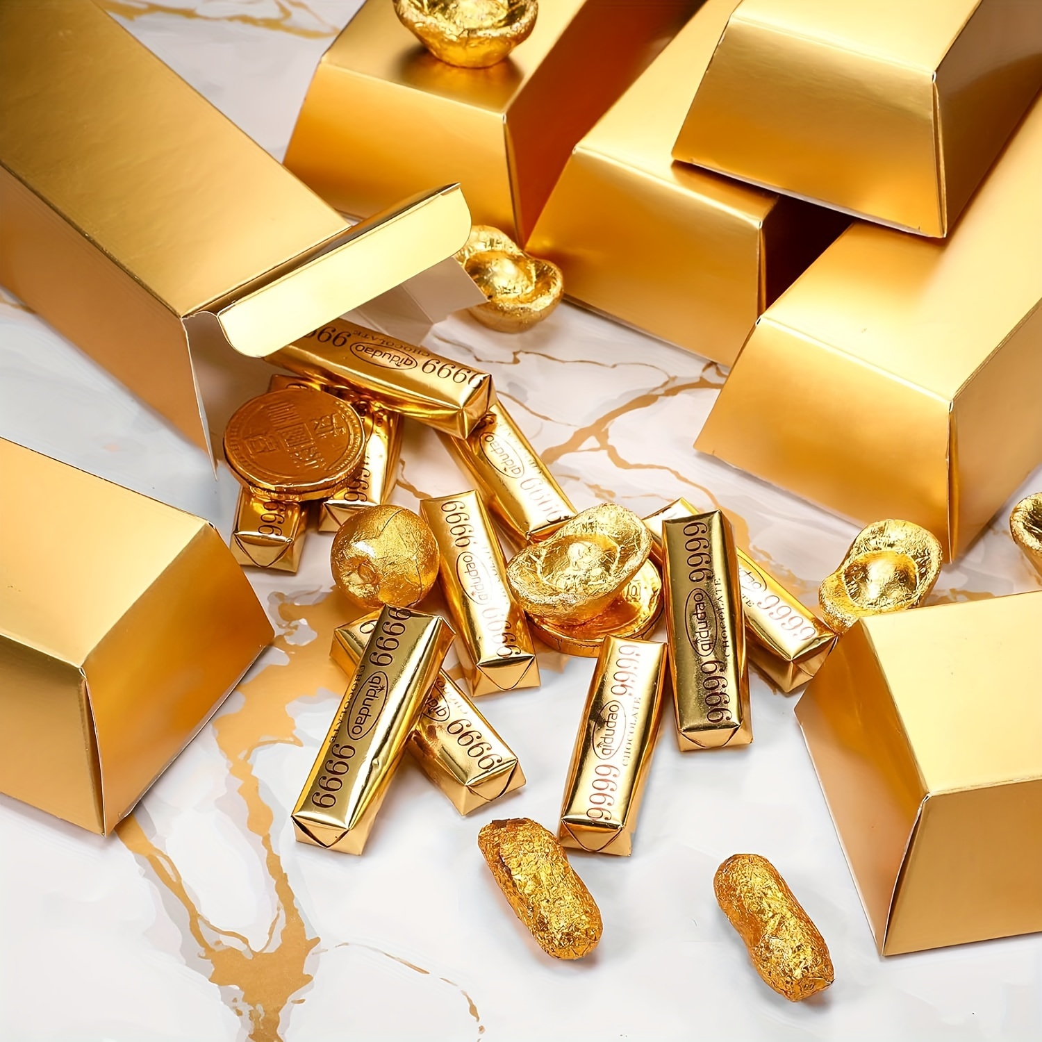 Golden Candy Wrappers Golden Aluminum Foil Candy Chocolate - Temu