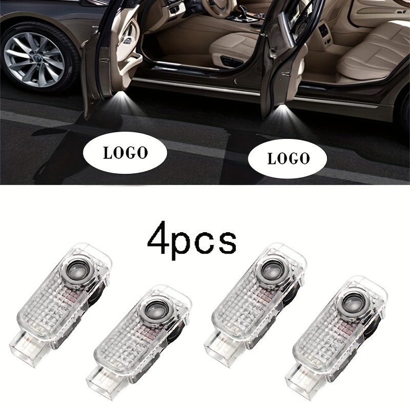 4pcs LED Car Door Lights Logo Welcome Light Projector Accessories For Audi  A1/A3/A4/A5/A6/A7/A8/Q3/Q5/Q7/R8/TT