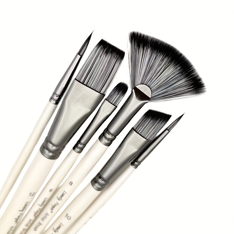 6Pcs Multi-use Paintbrush Nylon Painting Brush Canvas Painting Brush  Student Paint Kit