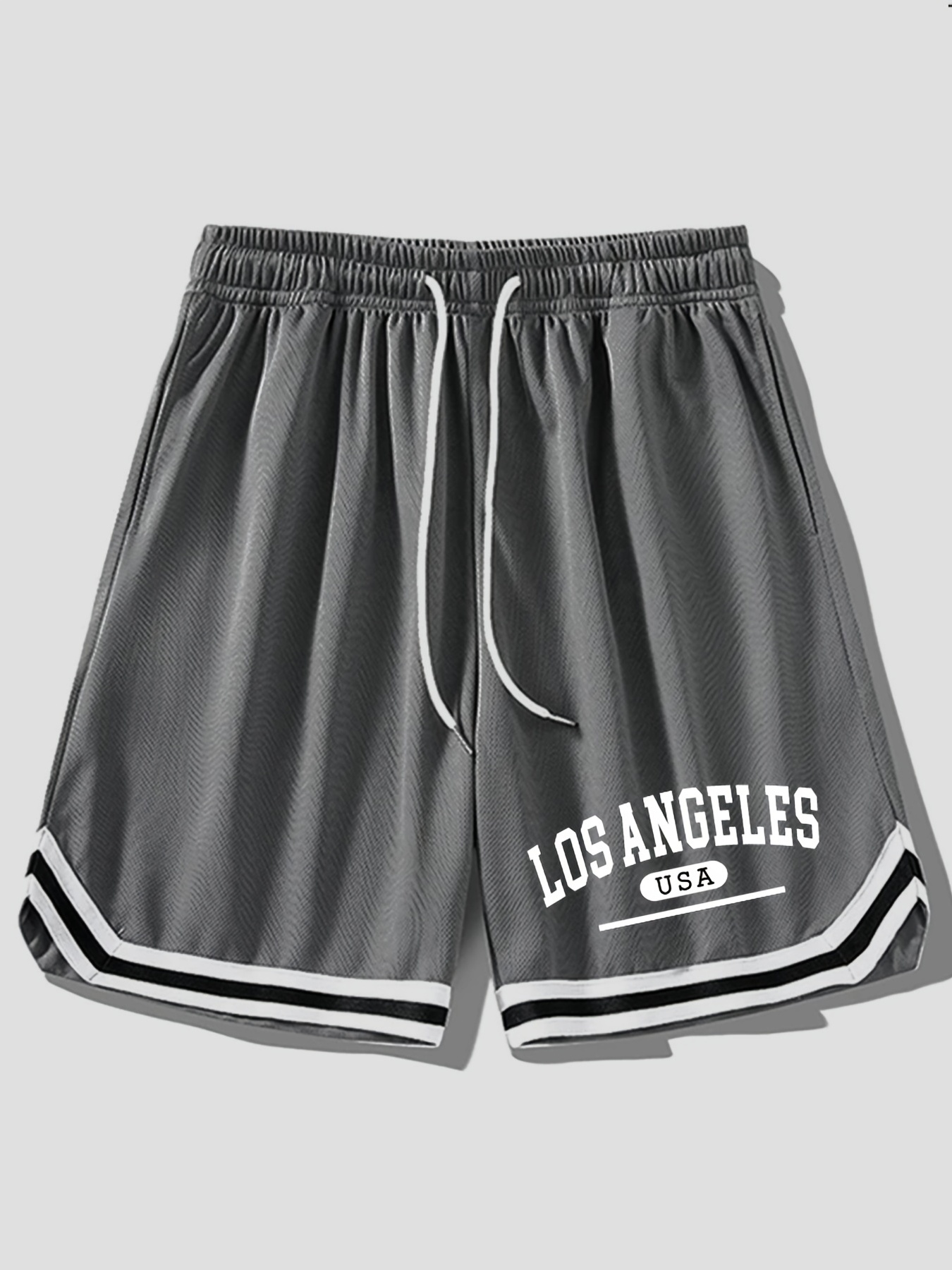Mens NBA Los Angeles Lakers Shorts Black With Pinstripe Size Medium for sale  online