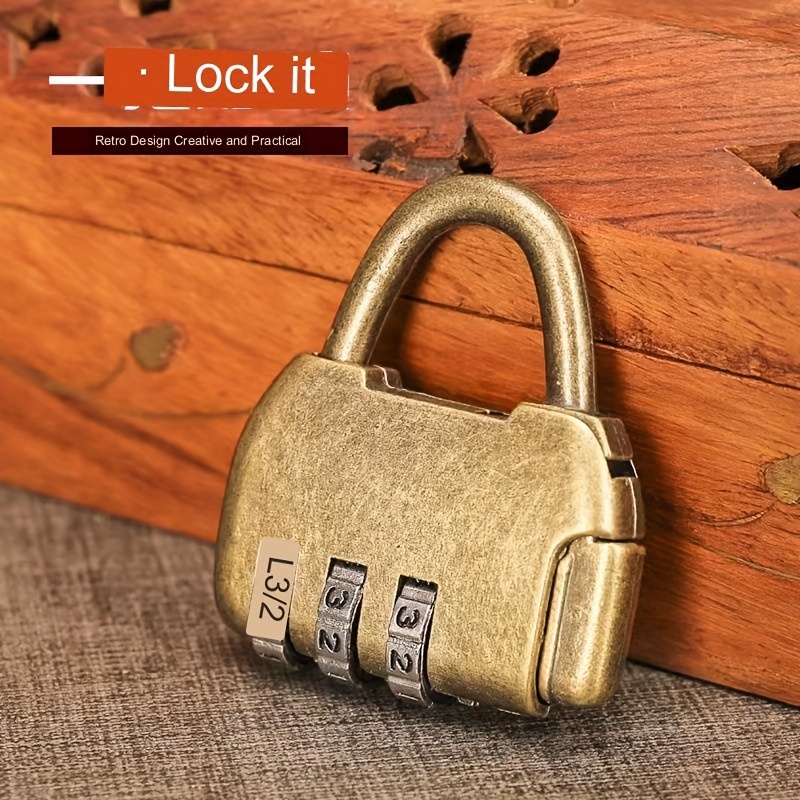 3 Digit Combination Lock, Metal Gym Locker, Cabinet Luggage