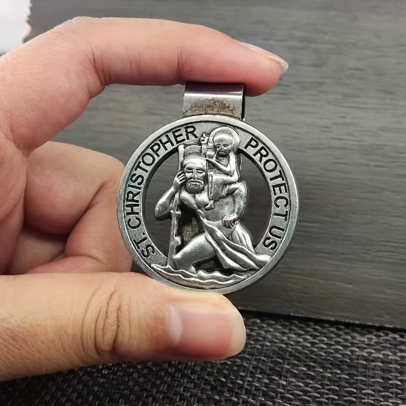 1 St. Christophorus visierclips St. Christophorus medaille - Temu Austria