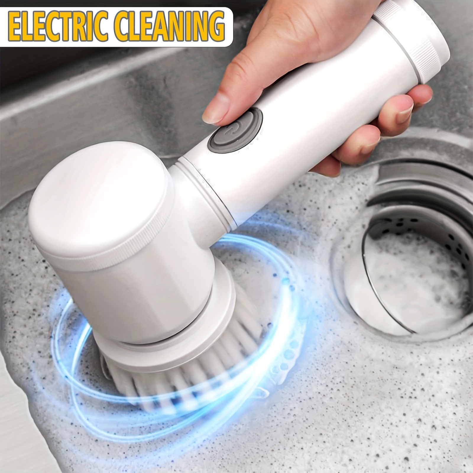 Electric Cleaning Brush 5-en-1 Nettoyant De Cuisine Portatif Sans