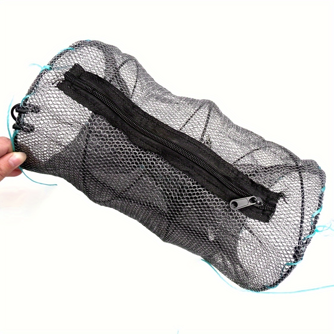 1pc Portable Foldable Fishing Net for Crab, Small Fish, and Crayfish -  Lightweight Fishing Trap Tackle with 24.99*47.98cm/9.84*18.89'' Size