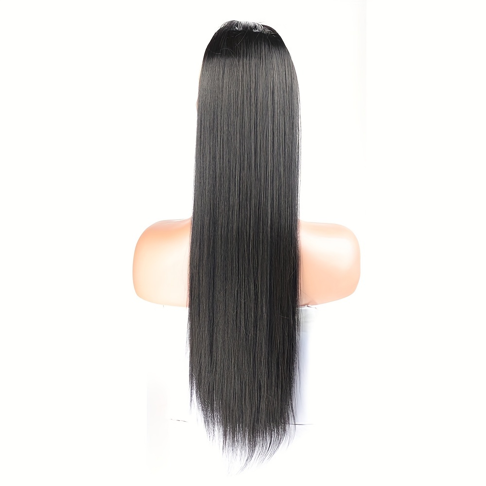 Silky Straight Synthetic Drawstring Ponytail