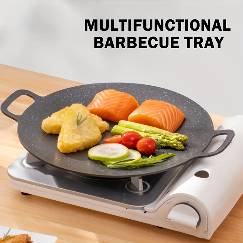 Electric Grill Griddle Pans Oven Frying Plate Indoor Tabletop BBQ Cooking  Picnic