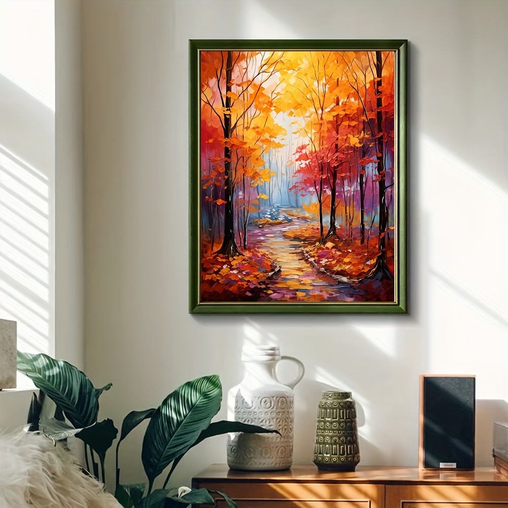 Large Size Frameless Diy 5d Diamond Painting Autumn Maple Forest, Full  Artificial Diamond Painting, Diamond Art Embroidery Kit, Handmade Home  Office Wall Decoration - Temu