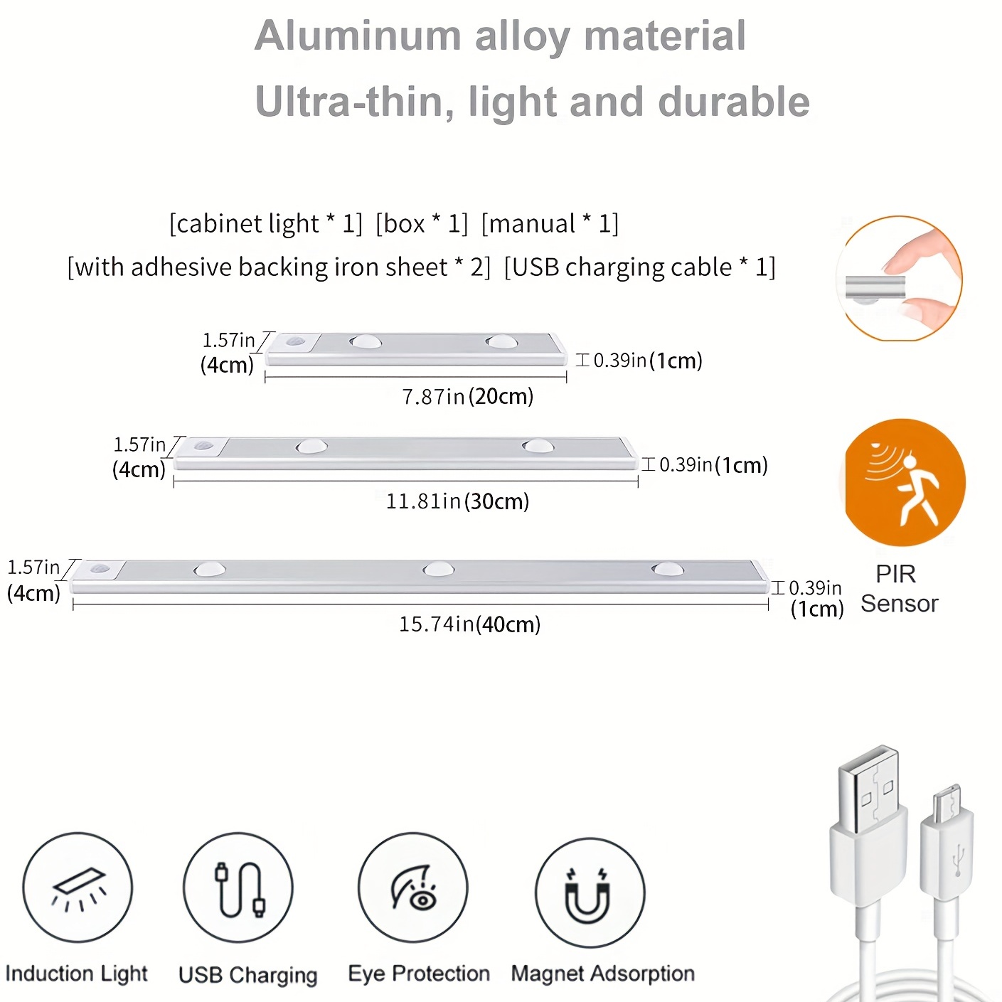 Paquete 1 Luz Led Armario Sensor Movimiento Luz Armario - Temu