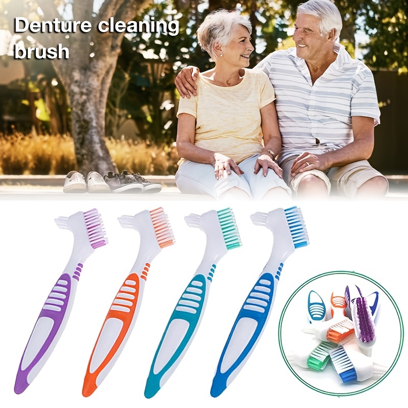 1Pack Denture Cleaning Brush Multi-Layered Bristles False Teeth