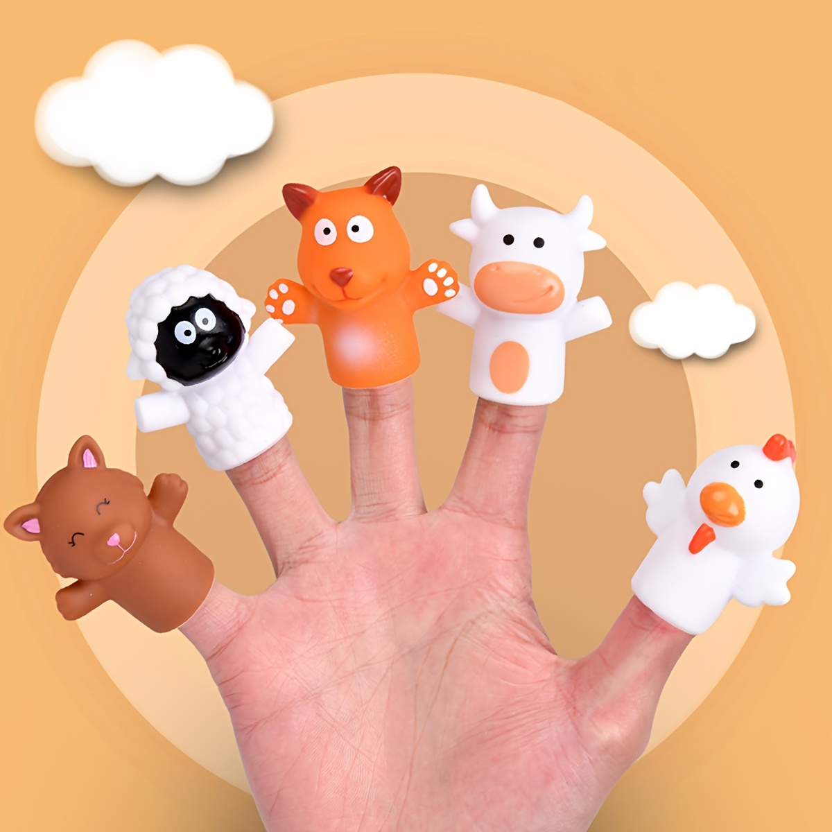 5pc Stretchy Monster Finger Puppets