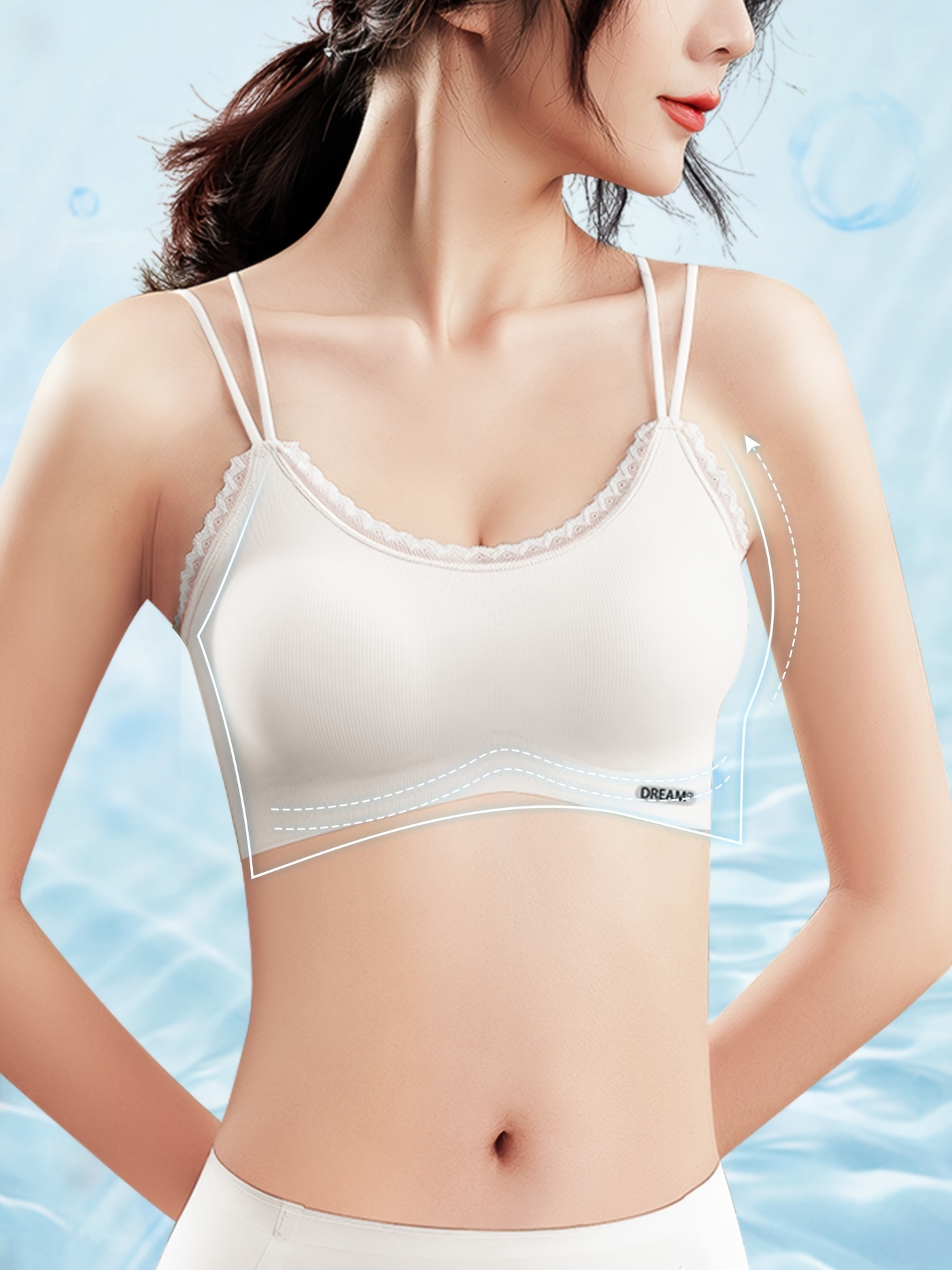 Lingerie Bralette Tank Top Push Up Bra Underwear Comforable Breathable Pad  