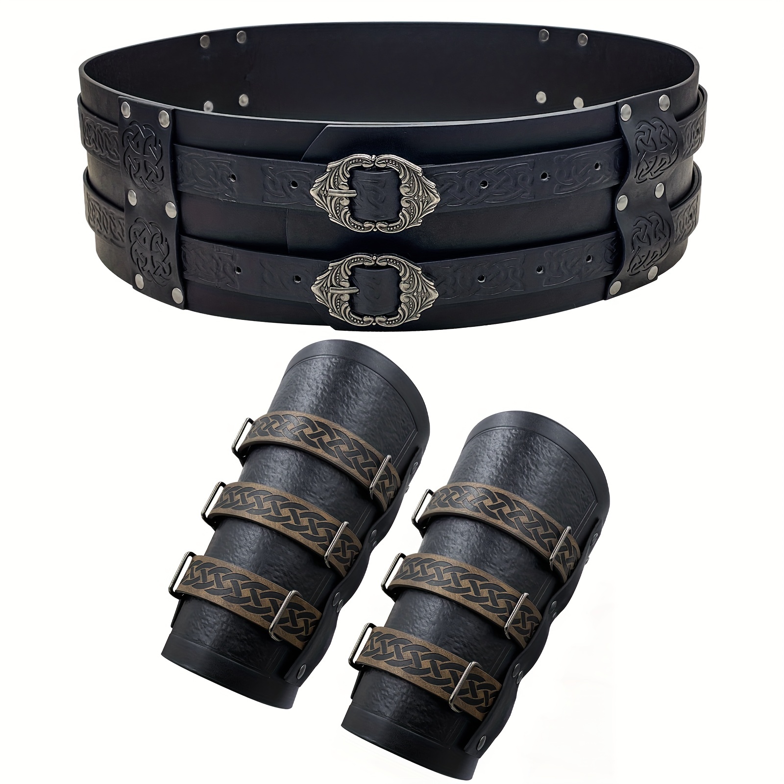 Medieval Leather Bracers for LARP