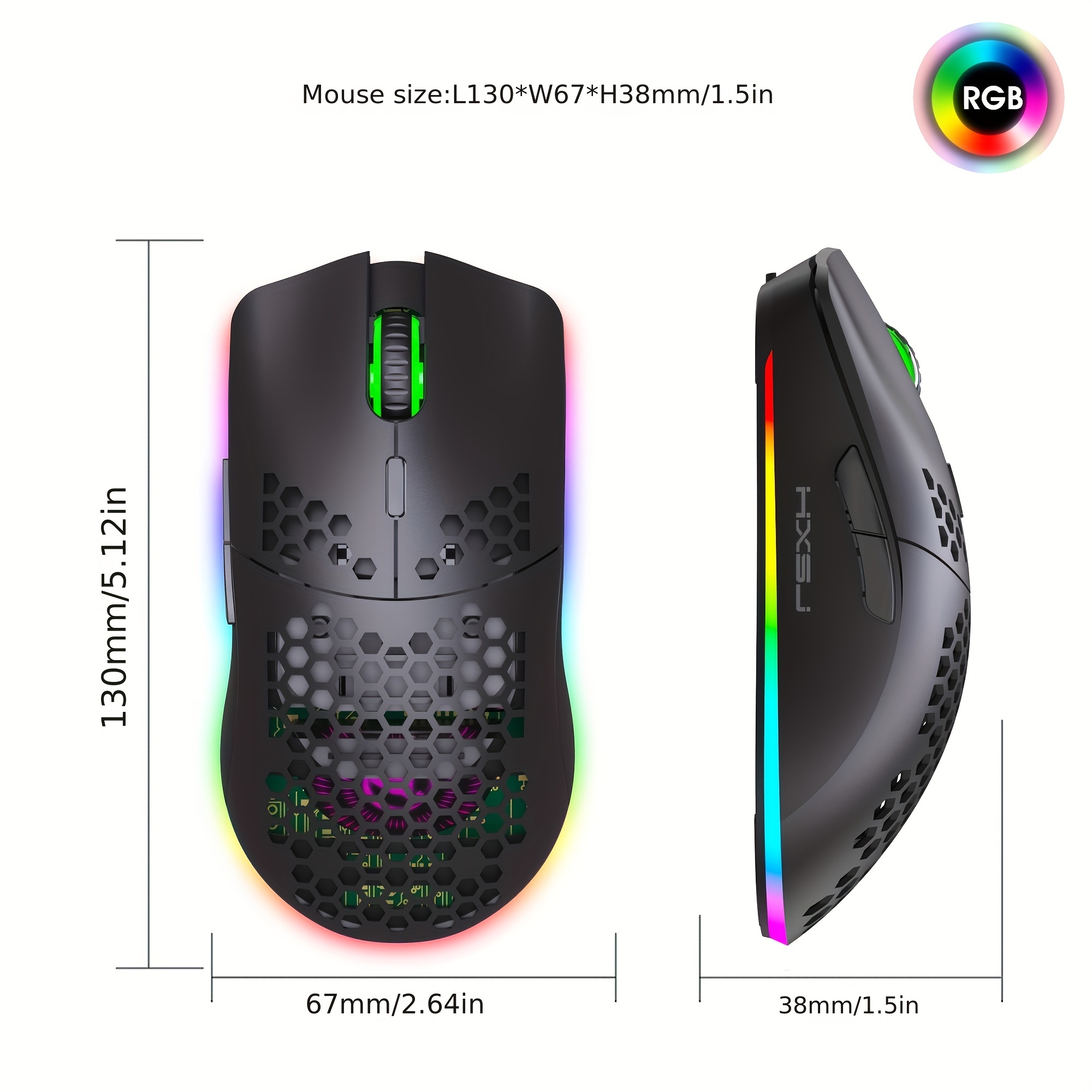 Wired Usb Gaming Mouse Honeycomb Shell Mini Ultra - Temu