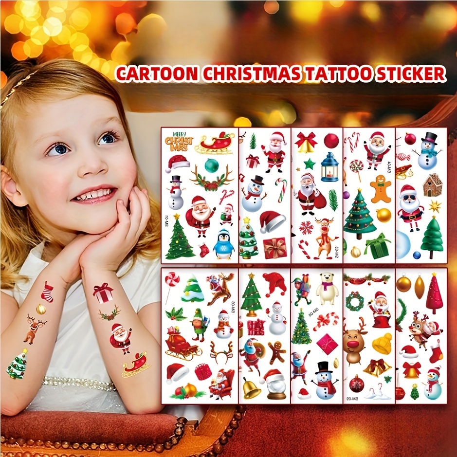1pc, Weihnachts-temporary-tattoo, Cartoon-kinder-weihnachts-tattoo-aufkleber,  Weihnachtsbaum-weihnachtsmann-weihnachtsstrumpf-schneeflocke-elch-lebkuchenmann-schneemann-tattoo- aufkleber, Weihnachtsfeier-dekorationsbedarf - Spielzeug & Spiele - Temu  Germany