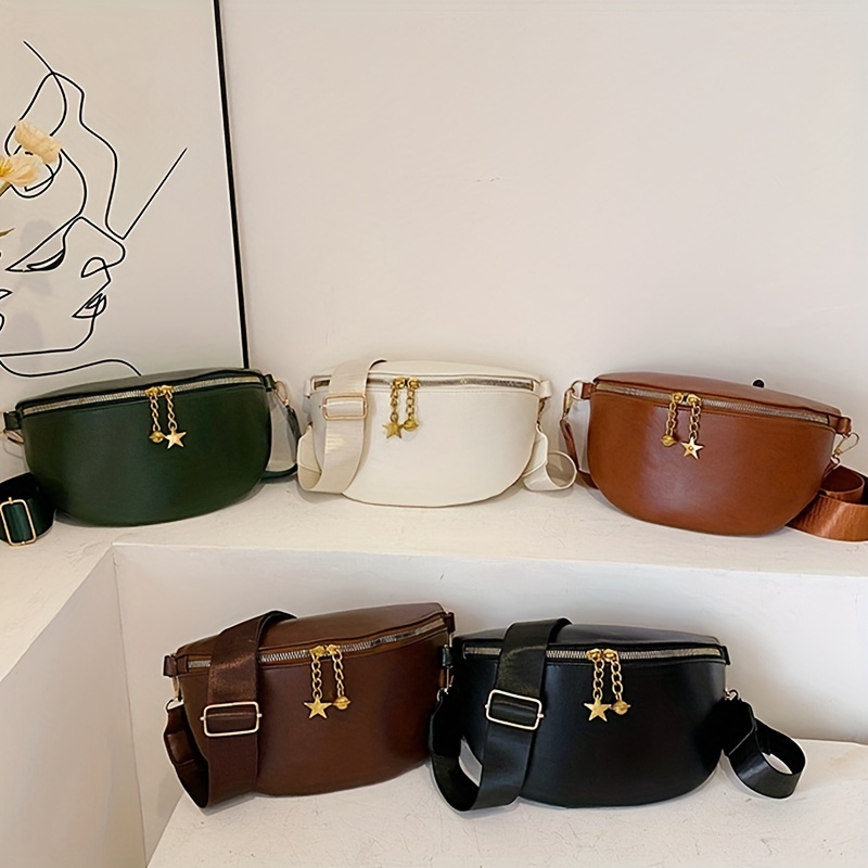 Women's Chest Bag Luxury PU Leather Waist Bag Shoulder Crossbody Chest Bags  Designer Handbags Female Belt Bag Phone Bags Wallets