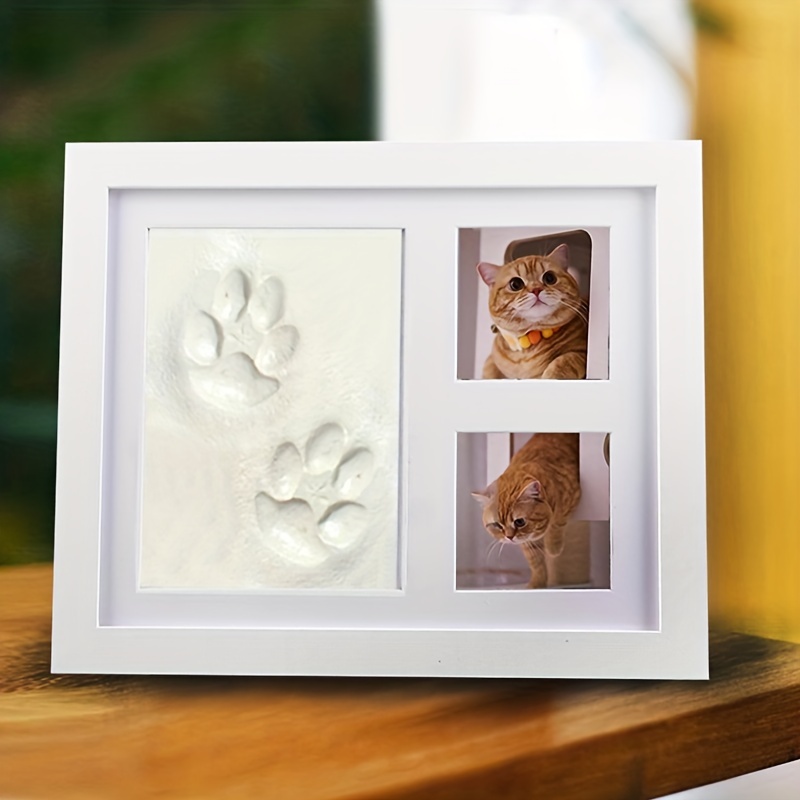 KCRasan Kit d'empreintes de pattes de chien – Cadre photo commémoratif avec  empreintes de pattes – Kit d'empreintes de pattes de chien ou de chat