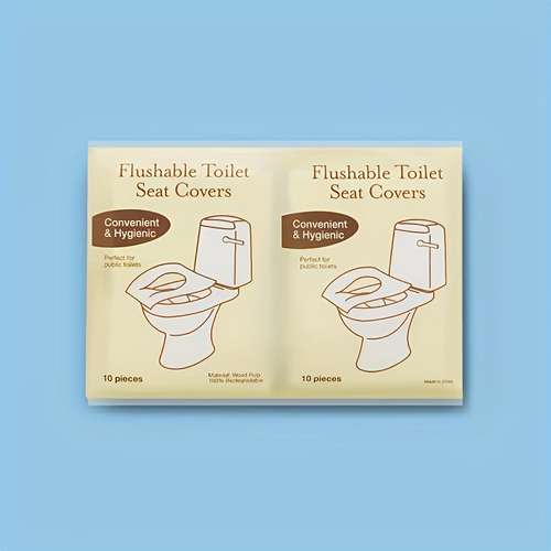 10Pcs/80Pcs Toilet Seat Covers Paper, Flushable Paper Toilet Seat Covers For Adults Potty Training, 100% Biodegradable, Travel Accessories For Public Restrooms, Airplane, Camping