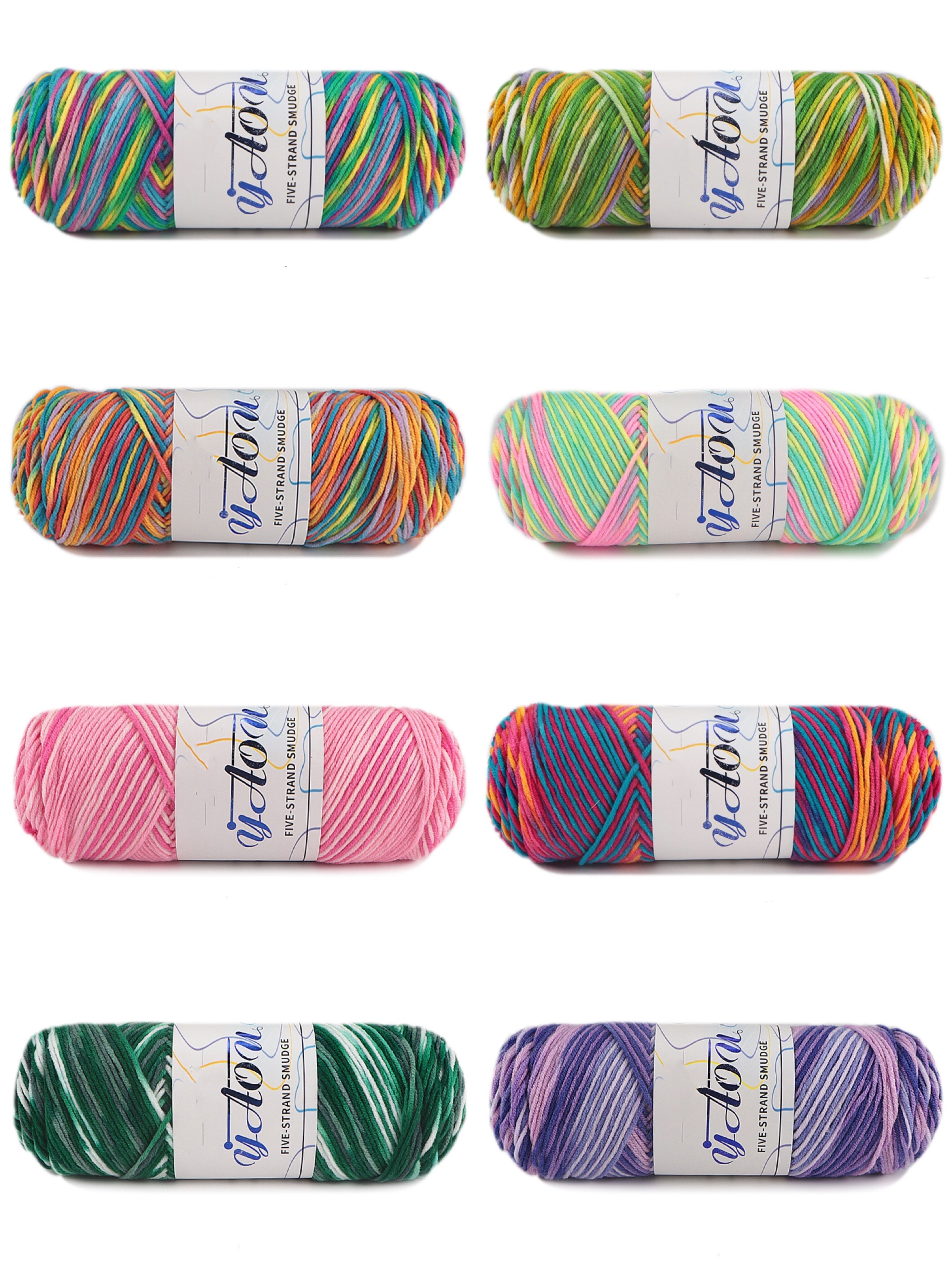 Crochet Yarn 100% Acrylic Rainbow Soft Yarn Bulk Yarn For - Temu