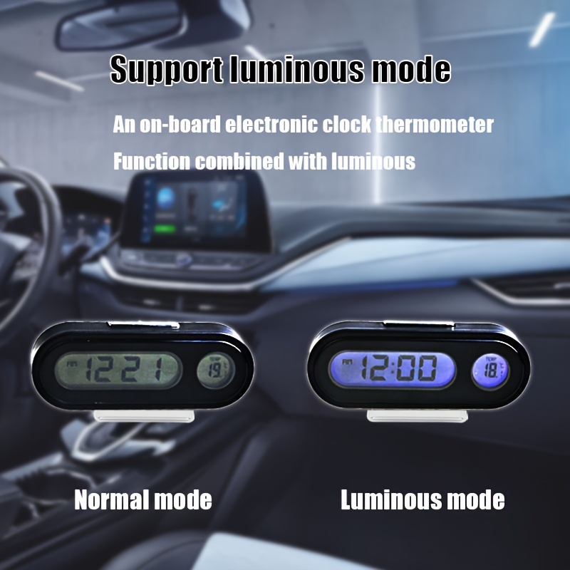 12V 3 In 1 Auto KFZ LED Digital Voltmeter Thermometer Uhr Clock