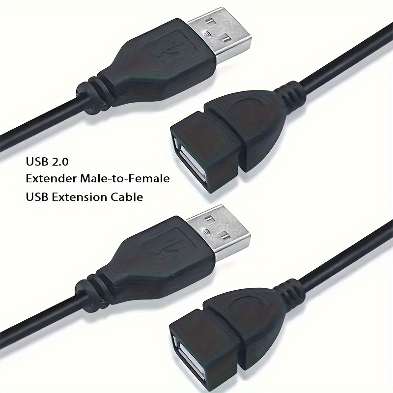 1/2/3 Metros Cable Extensión Usb Macho Hembra Computadora U - Temu