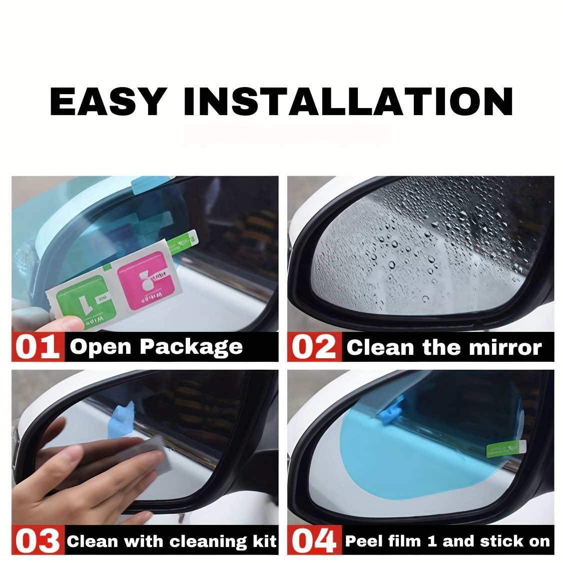 Kaufe 4PCS Mode Schutz Film Beschichtung Regendicht Rückspiegel  Wasserdichte Anti Nebel Auto Nach Dem Zufall