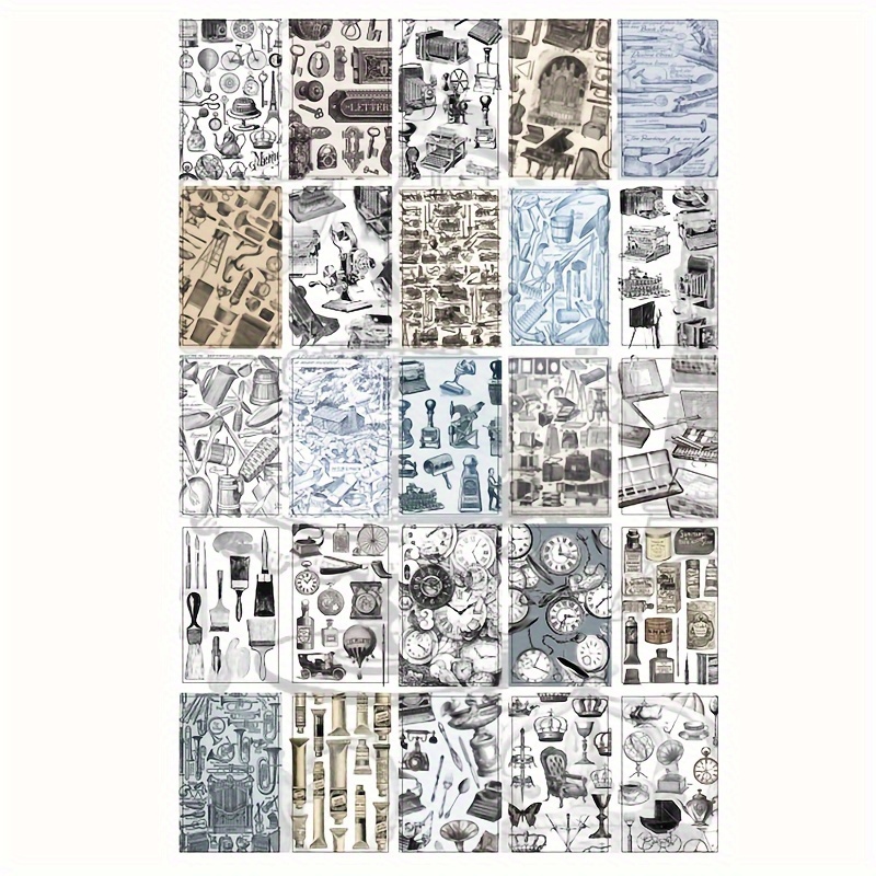 50 Sheets Retro Plant Floral Gift Wrapping Paper Notebook Base Paper