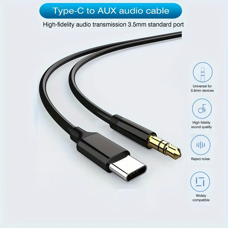 USB C Vers Câble Jack Audio Auxiliaire 3 5 Mm Adaptateur - Temu France