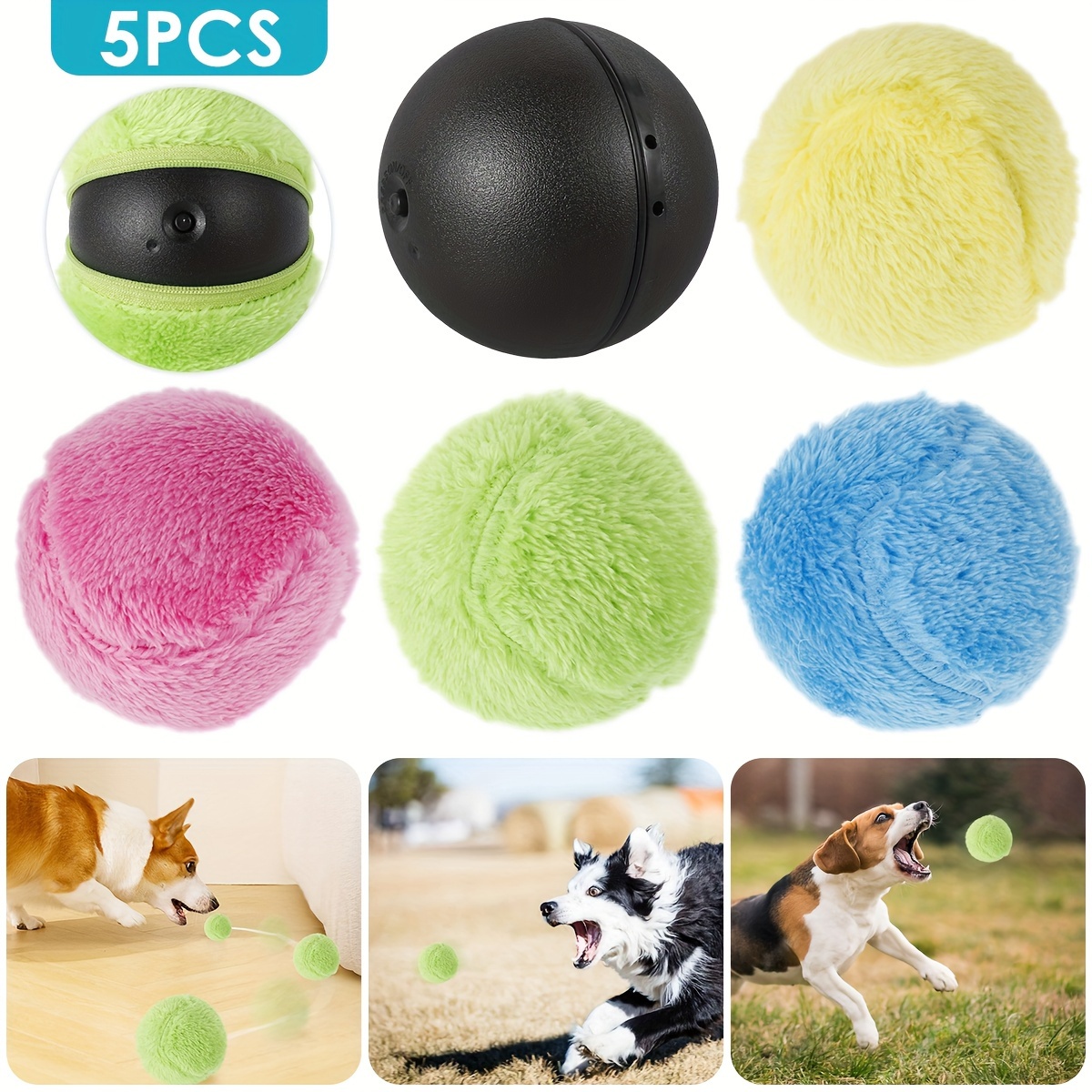 Smart Dog Toys Automatic Rolling Ball Electric Dog Toys Interactive For  Dogs Training Self-moving Puppy Toys Pet Accessories