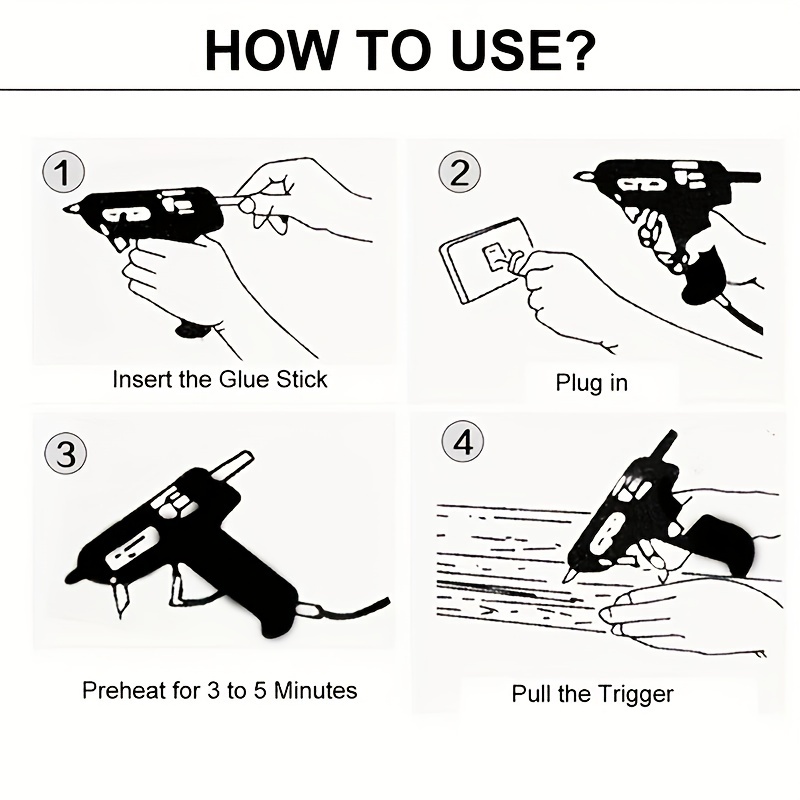 Hot Melt Glue Gun Mini Home Industrial Gun Thermal - Temu Canada